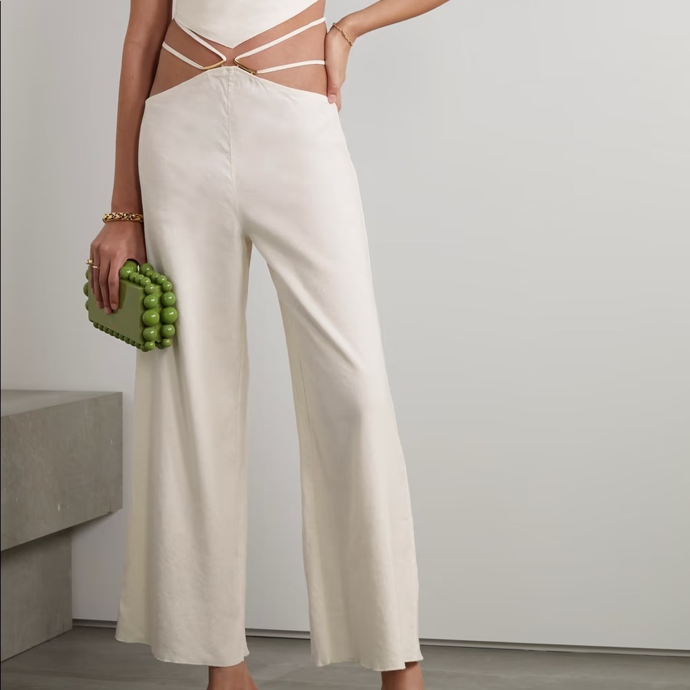 Cult Gaia Tessa linen-blend wide-leg pants